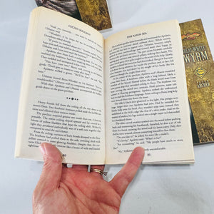 Dragonlance Champions Paperback Bundle of 4 Saving Solace Alien Sea Great White Wyrm Protecting Palanthas Wizards of the Coast