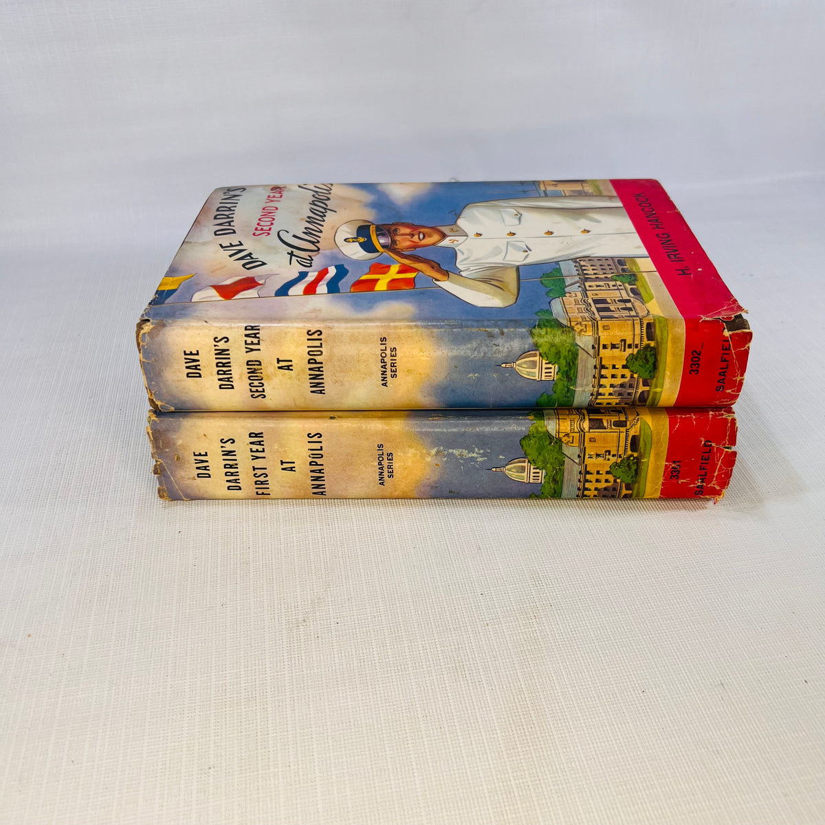 Dave Darrin's First (1910) & Second (1911) Year at Annapolis by H. Irving Hancock The Saalfield Publishing Company