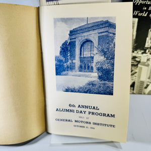 General Motors Institute Ephemera Lot 1940s Alumni Program World’s Fair Youth Booklet Letters and Envelope