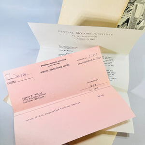 General Motors Institute Ephemera Lot 1940s Alumni Program World’s Fair Youth Booklet Letters and Envelope