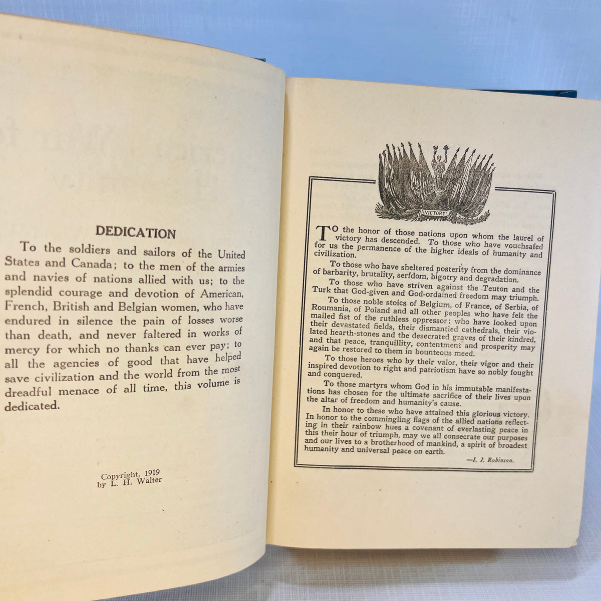 America's Way for Humanity Victory Edition Original 1919 EditionPictorial History of the World War for Liberty by Russell H. Russell 1919