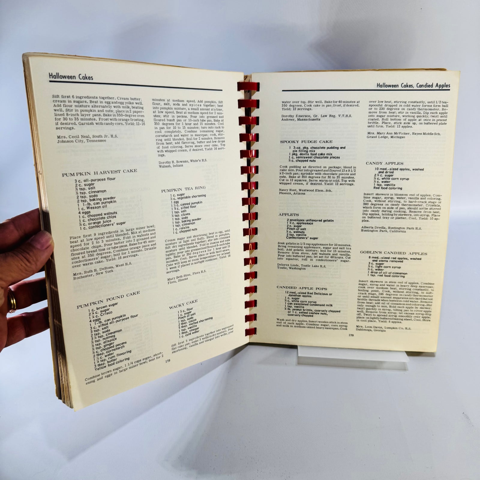 1970 Holiday Cookbook Favorite Recipes of Home Economics Teachers Spiral Bound 2000 Recipes