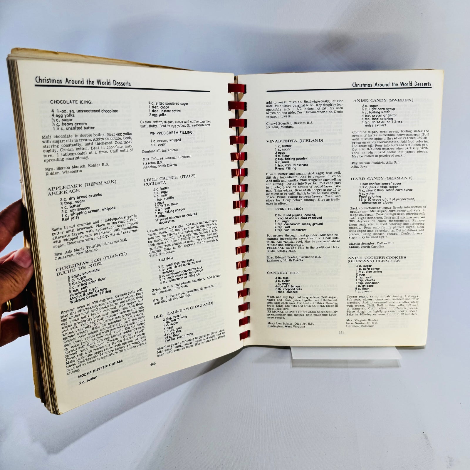 1970 Holiday Cookbook Favorite Recipes of Home Economics Teachers Spiral Bound 2000 Recipes