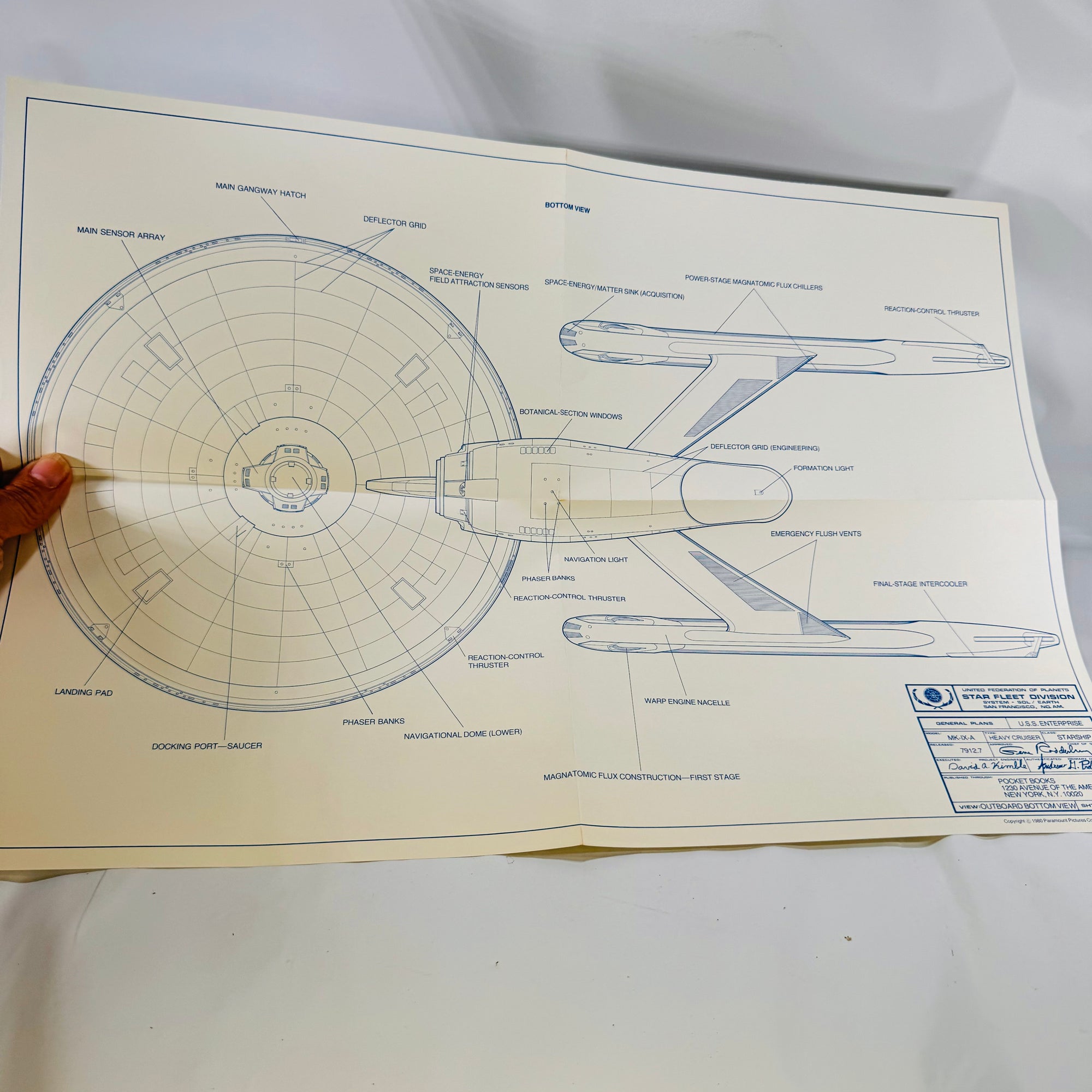 14 Official Blueprints Star Trek The Motion Picture Rendered by David Kimble 1980  Wallaby