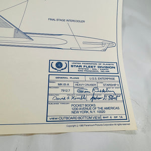 14 Official Blueprints Star Trek The Motion Picture Rendered by David Kimble 1980  Wallaby