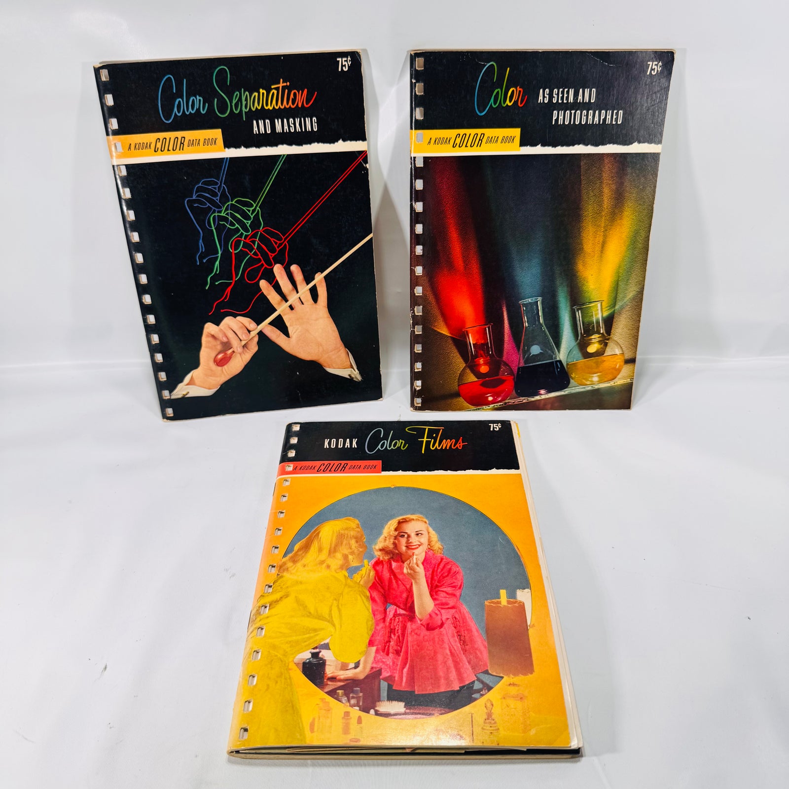 Vintage Kodak Color Data Books & Filter Guides – Lot of 3 Photography Manuals with Extras (1950s–1960s)