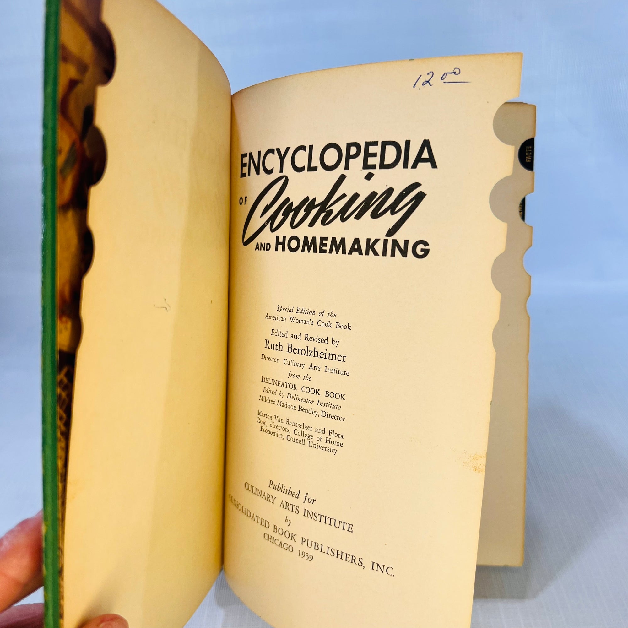 Encyclopedia of Cooking and Homemaking by Ruth Berolzheimer 1939 Culinary Arts Institute