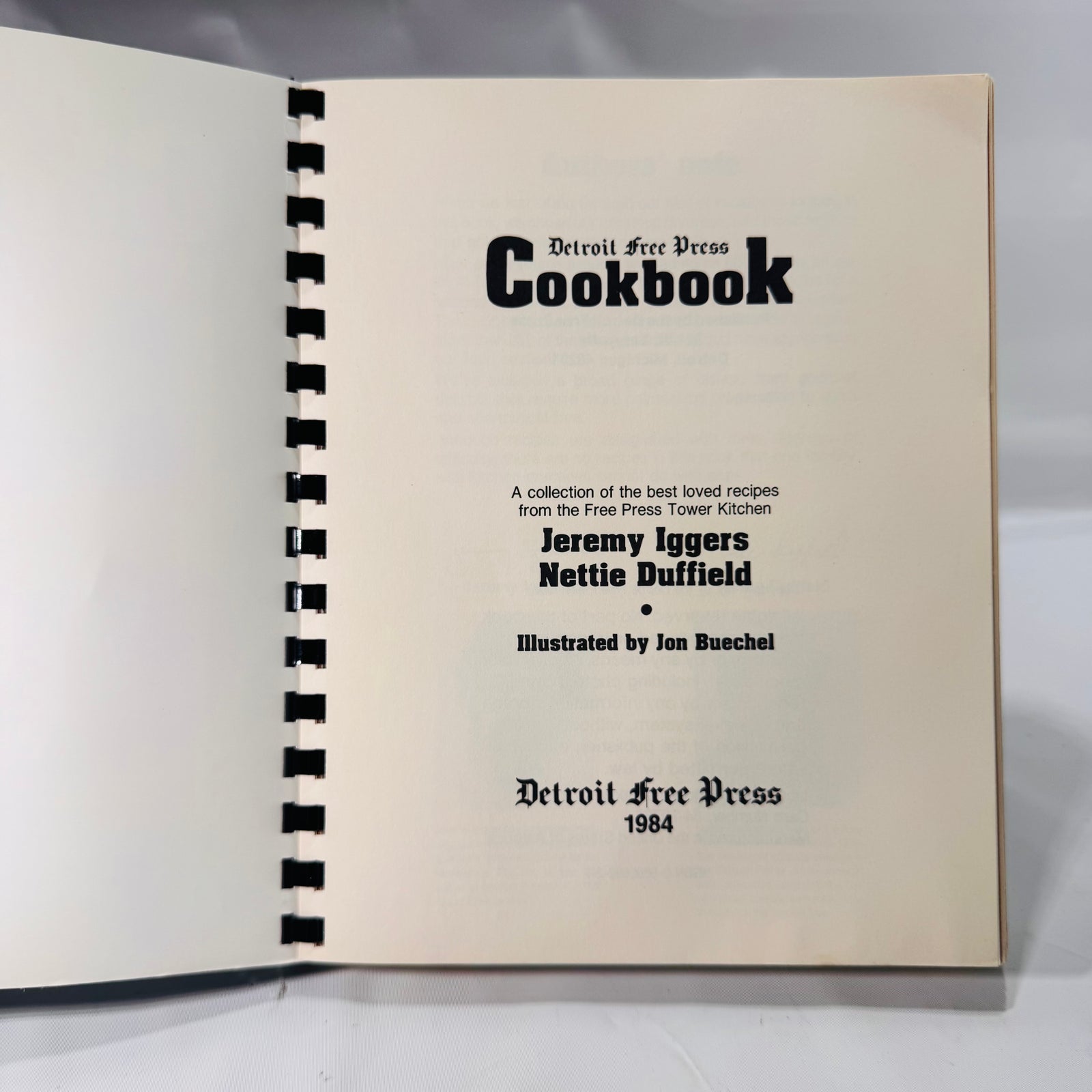 Detroit Free Press Cookbook – Vintage 1984 Spiral-Bound Recipe Collection