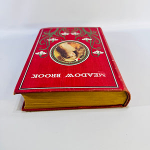 Vintage Meadow Brook by Mary Jane Holmes Decorative Red Hardcover W. B. Conkey 295 Pages Antique Novel