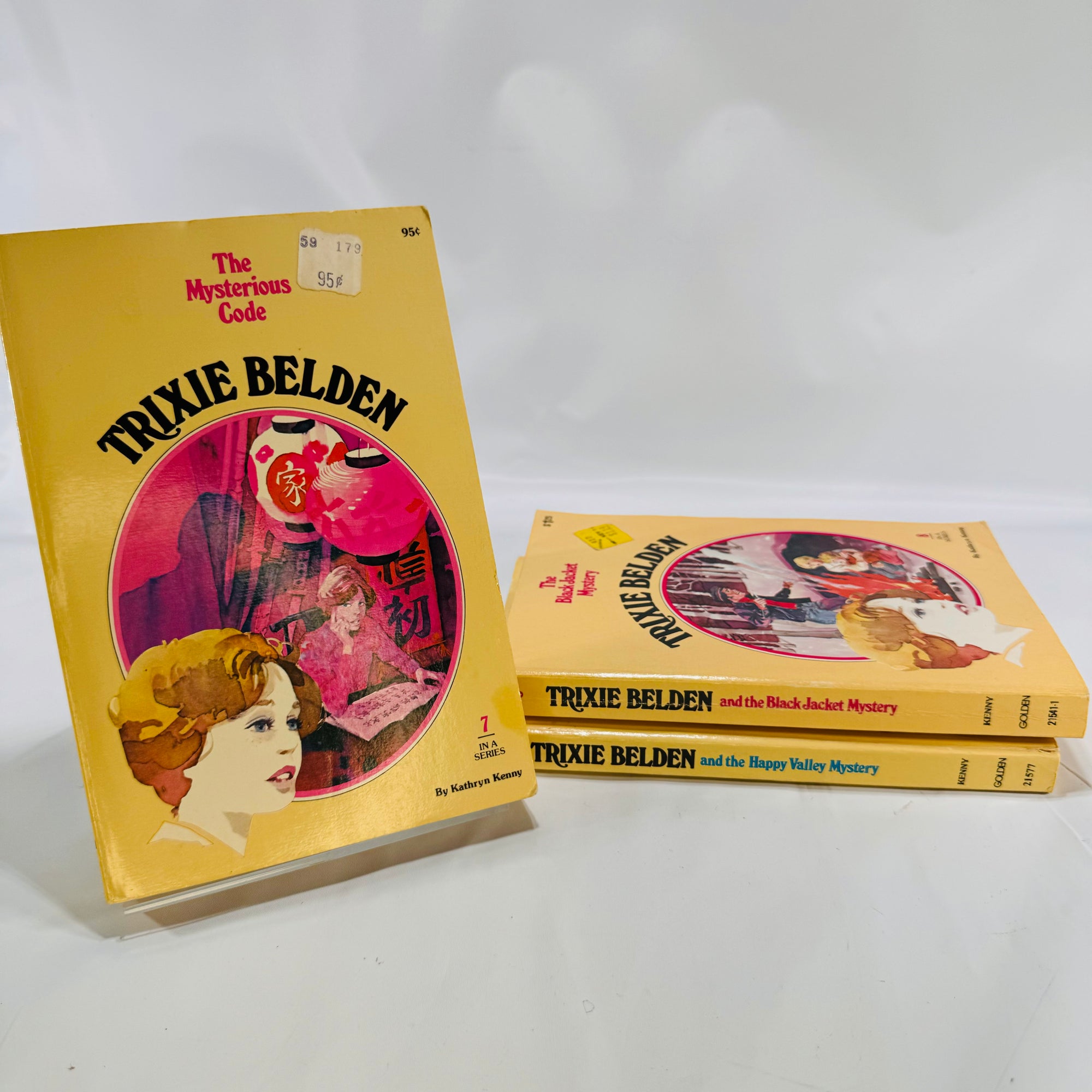 Three Trixie Beldon Book Lot (Vol. 7, 8, 9) by Kathryn Kenny Golden Press