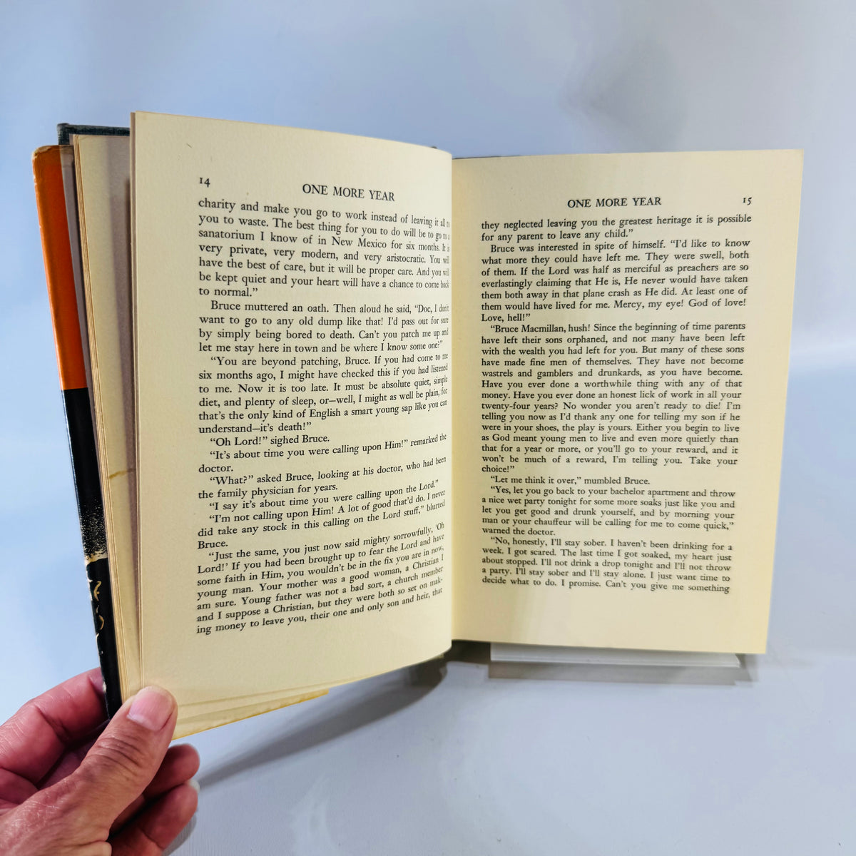 One More Year Bertha B. Moore 1943 Second Edition Christian Novel Hardcover with Dust Jacket