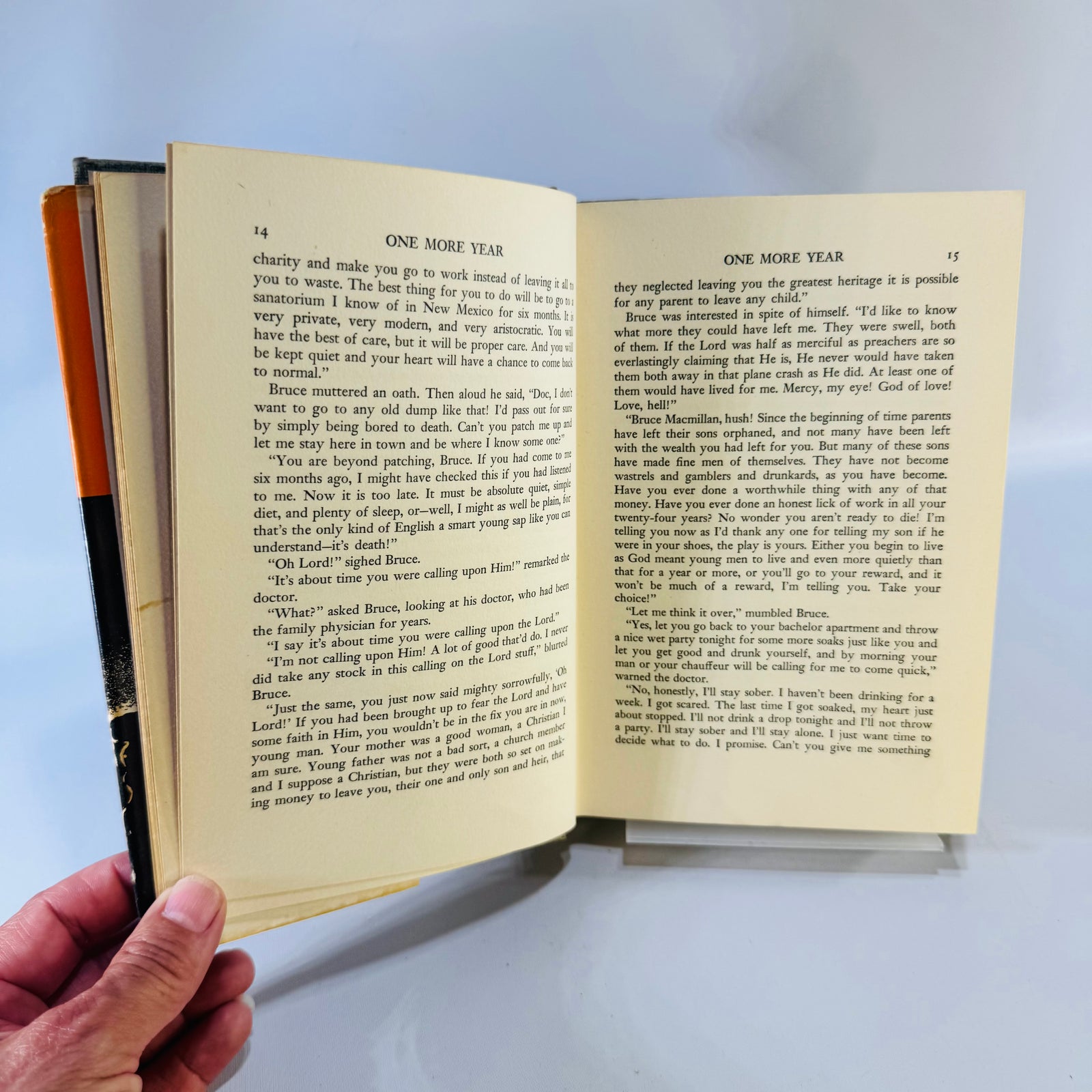 One More Year Bertha B. Moore 1943 Second Edition Christian Novel Hardcover with Dust Jacket