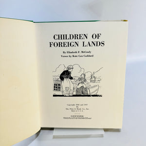 Children of Foreign Lands Elizabeth F. McCrady Vintage Platt & Munk Hardcover Illustrated Book No. 506