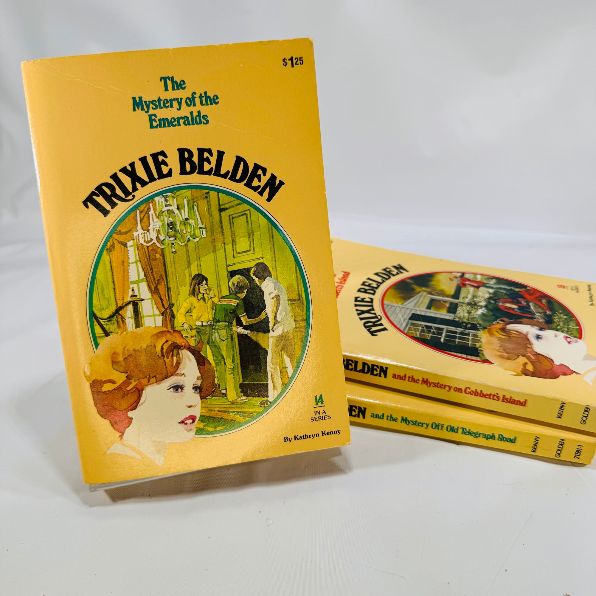 Three Trixie Belden Mystery Paperback Books 13 14 & 20 in the Series  by Kathryn Kenny 1970s