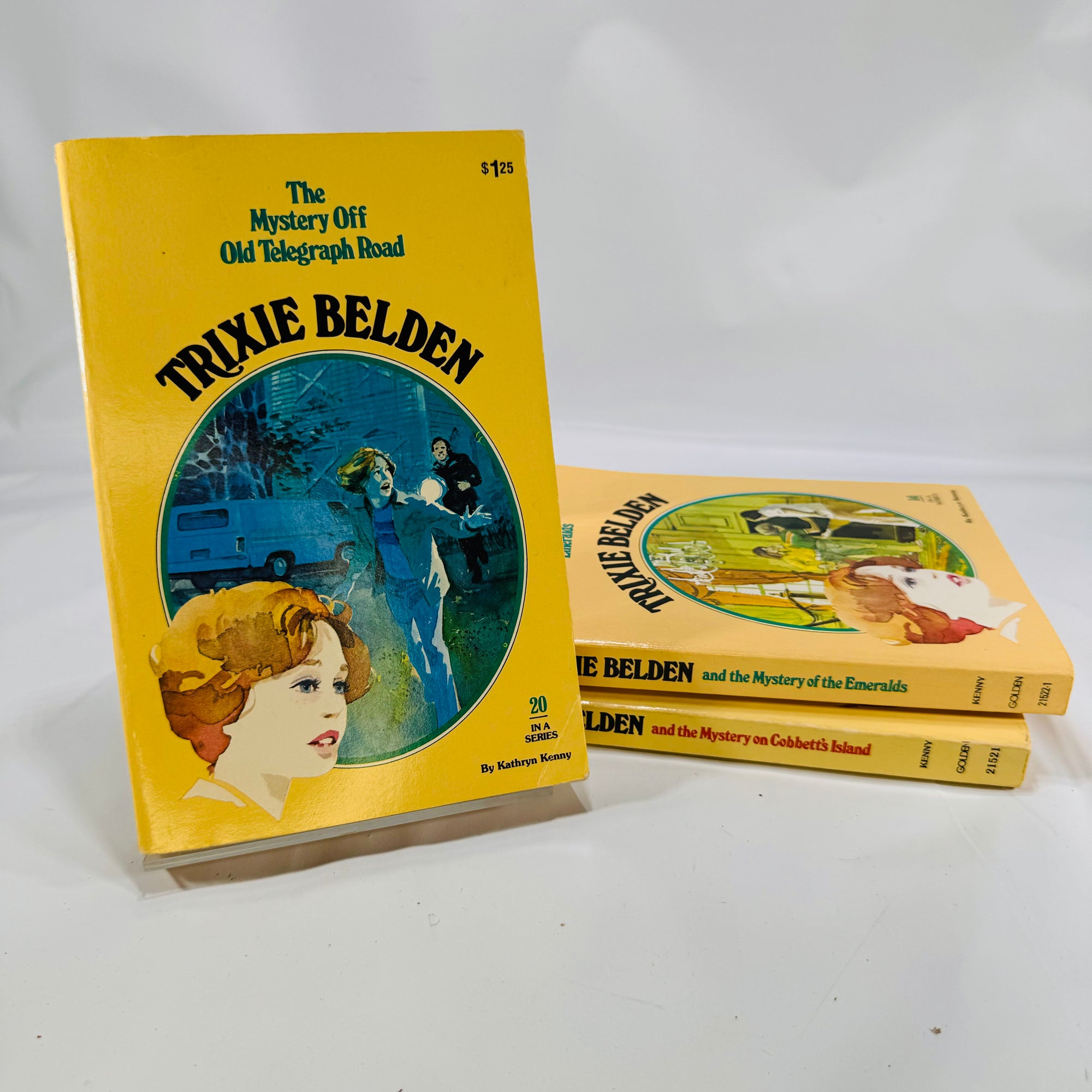 Three Trixie Belden Mystery Paperback Books 13 14 & 20 in the Series  by Kathryn Kenny 1970s