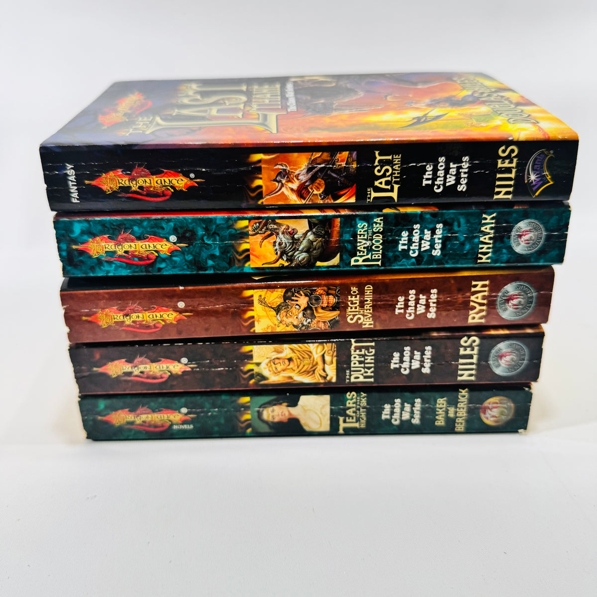 Dragonlance Chaos War Series Paperback Bundle of 5 Douglas Niles Richard A Knaak TSR Wizards of the Coast Fantasy Novels