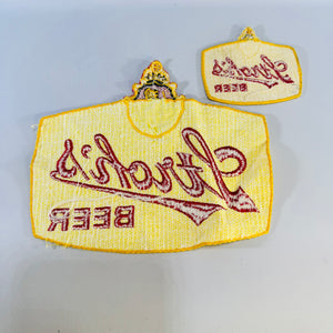 Vintage Stroh's Beer Patch Lot Uniform Driver Advertising Breweriana Set of 2