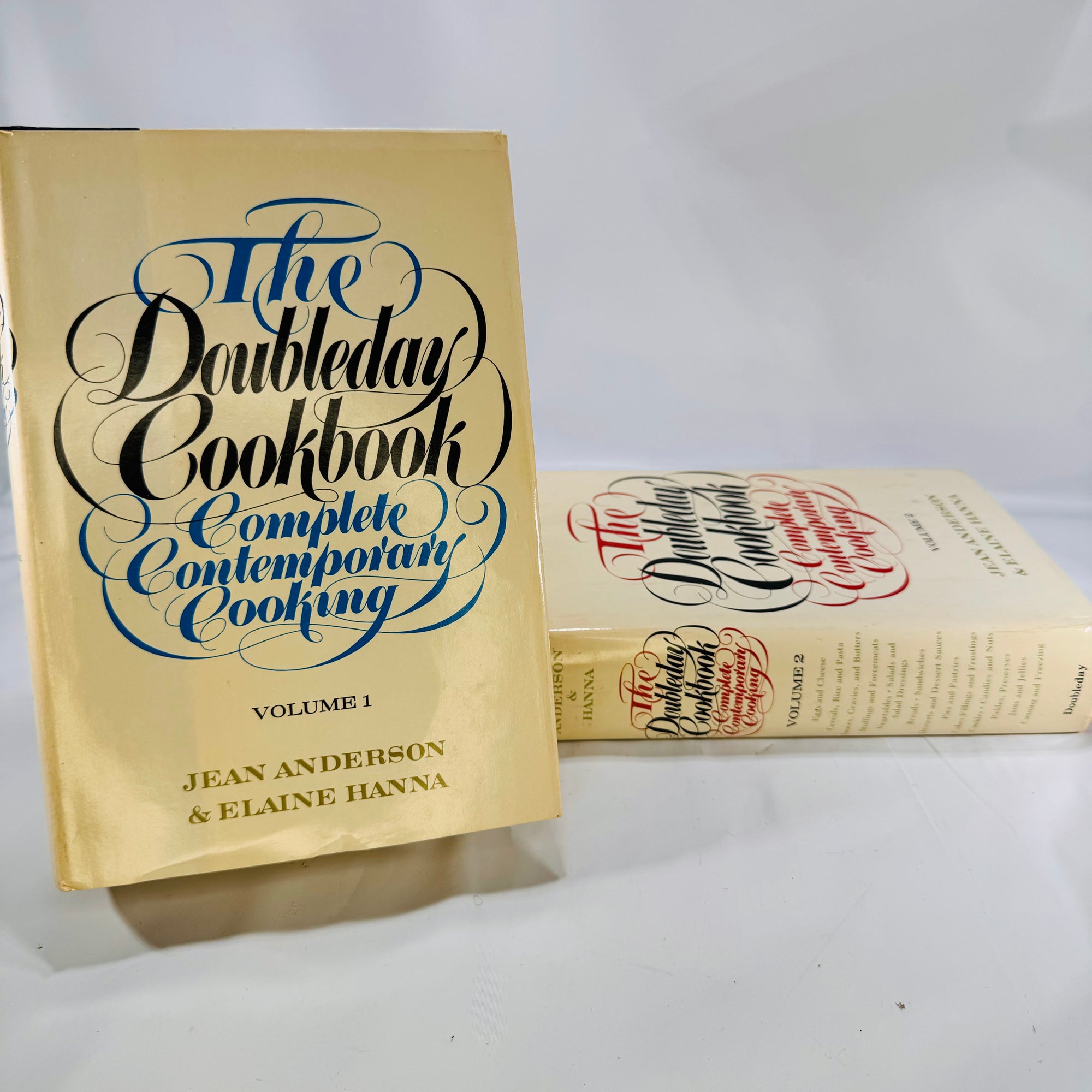 The Doubleday CookbookVolume One & Two by Jean Anderson 1975 Doubleday and Company Hardcover Set