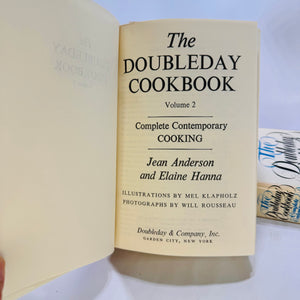 The Doubleday CookbookVolume One & Two by Jean Anderson 1975 Doubleday and Company Hardcover Set