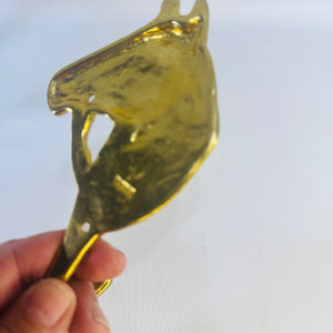 Vintage Solid Brass Horse Head Wall Hook Taiwan Equestrian Farmhouse Decor