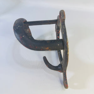 Antique Cast Iron Horse Bridle Holder Stable Bracket English Tack Room Hook