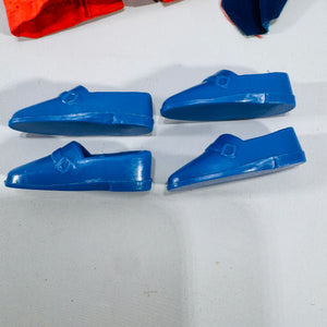 Vintage Mattel Ken Clothing & Accessory Bundle (9 Pieces) — Tagged Red Jacket, Green Pants, Blue Loafers + Guitar