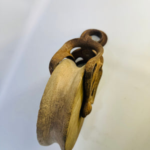 Antique Louden A21 Barn Pulley Cast Iron Wood Wheel Fairfield Iowa Farm Decor