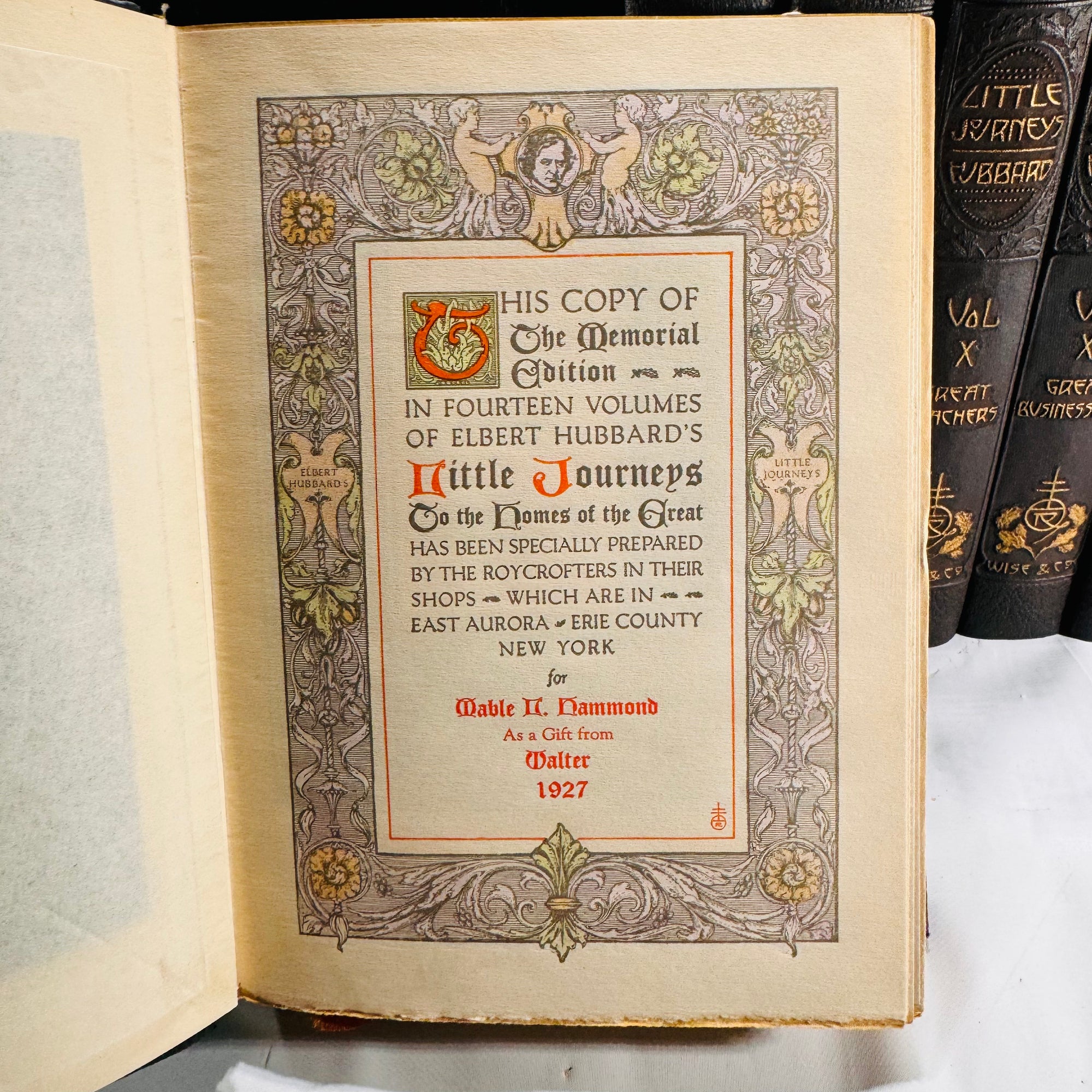 Little Journeys to the Homes of the Great Set by Elbert Hubbard Memorial Edition 1916 Wm. H. Wise