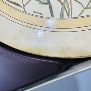 Vintage Clover Leaf Minton Placemats Set of 6, England Melamine Cork Back “Melamats” Poppy Wildflower Floral, Boxed 9.5”