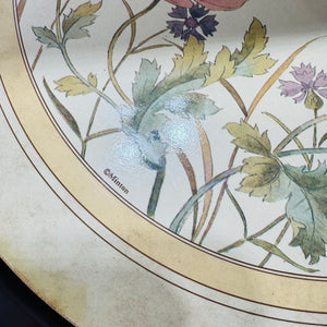 Vintage Clover Leaf Minton Placemats Set of 6, England Melamine Cork Back “Melamats” Poppy Wildflower Floral, Boxed 9.5”