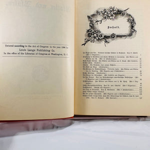 Blätter und Blüten German Book 1906 Louis Lange Publishing Co. Ornate Cover, Illustrated Poetry & Prose in Fraktur Script