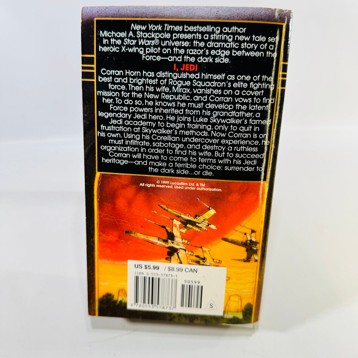 Star Wars I, Jedi Michael A. Stackpole 1999 Bantam Spectra Paperback First Mass Market Printing Legends Novel