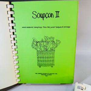 Soupcon & Soupcon II Vintage Junior League of Chicago Cookbook Bundle 1974 & 1982 Spiral Community Recipe Books