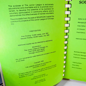 Soupcon & Soupcon II Vintage Junior League of Chicago Cookbook Bundle 1974 & 1982 Spiral Community Recipe Books