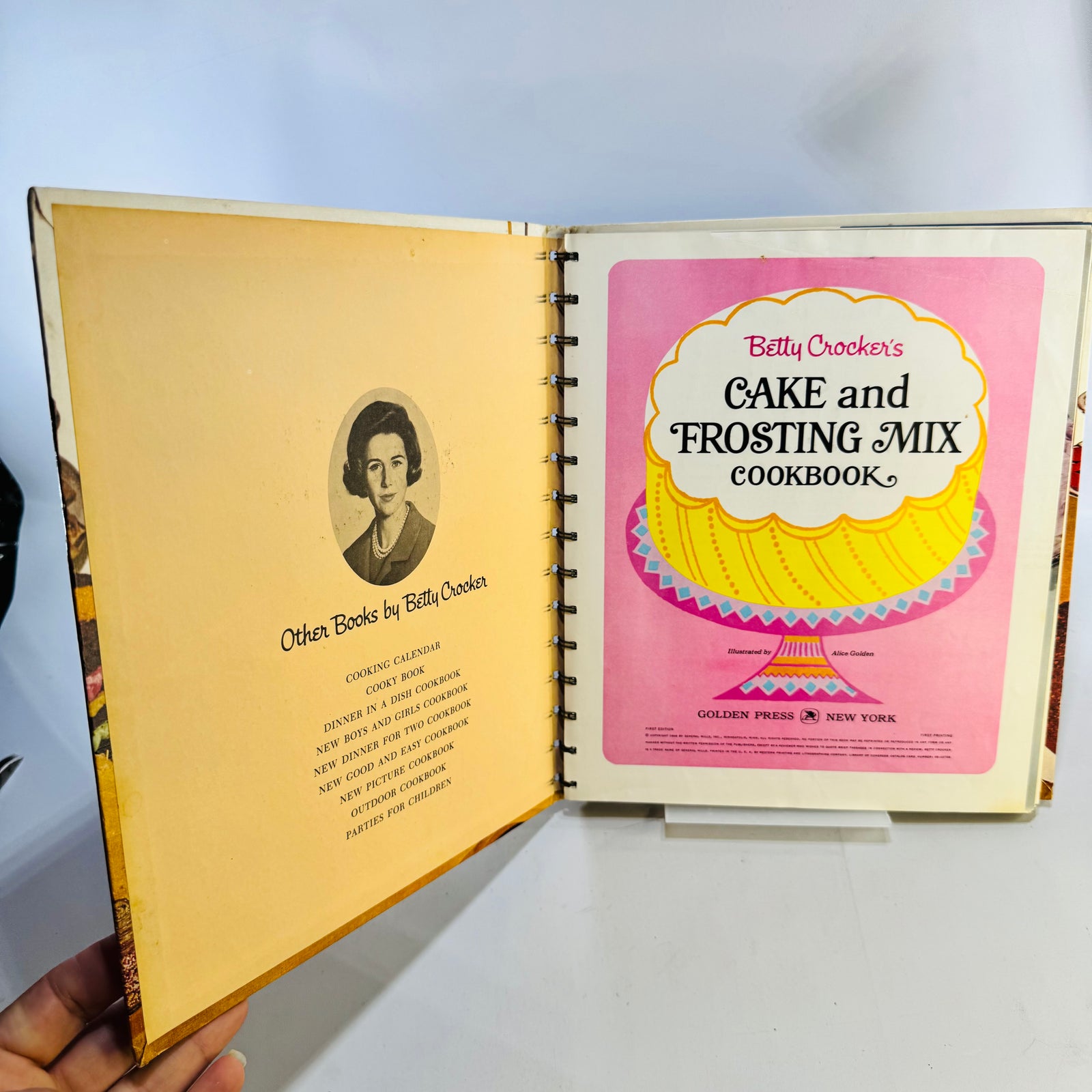 Betty Crocker's Cake and Frosting Mix Cookbook 1966 First Edition First Printing Golden Press Vintage Hardcover