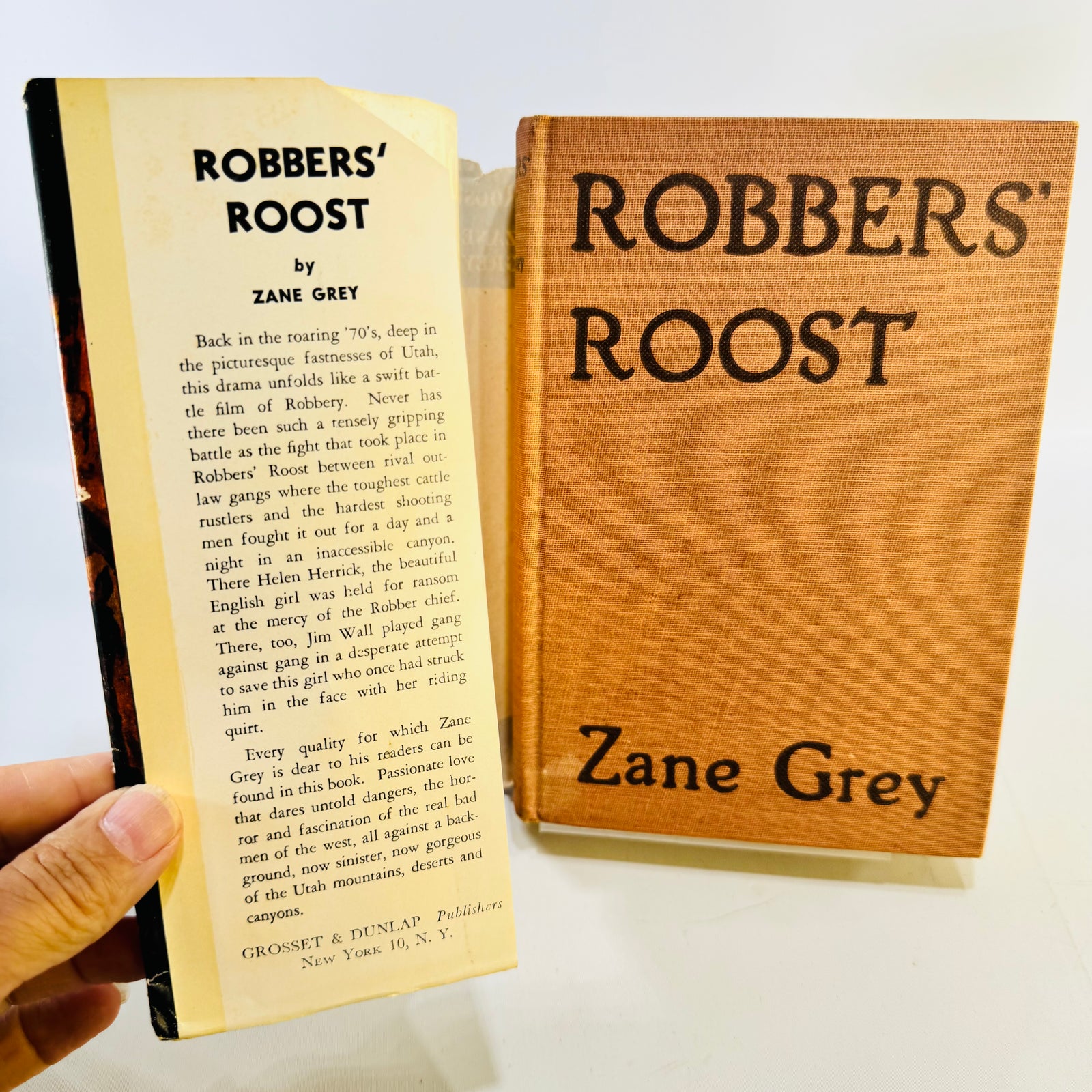 Robbers' Roost by Zane Grey Vintage Grosset & Dunlap Hardcover with Dust Jacket Western Novel