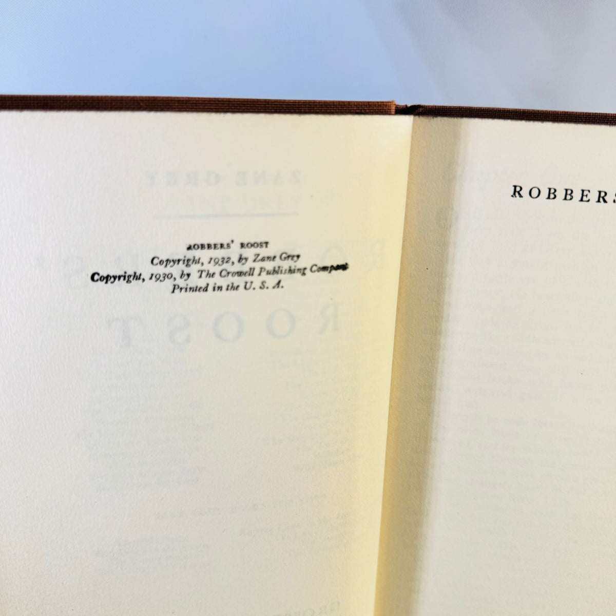 Robbers' Roost by Zane Grey Vintage Grosset & Dunlap Hardcover with Dust Jacket Western Novel