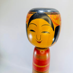 Genji Imaizumi Tsuchiyu Kokeshi Doll Signed 18 Inch Traditional Japanese Wooden Folk Art Figure