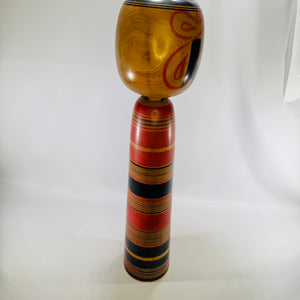 Genji Imaizumi Tsuchiyu Kokeshi Doll Signed 18 Inch Traditional Japanese Wooden Folk Art Figure