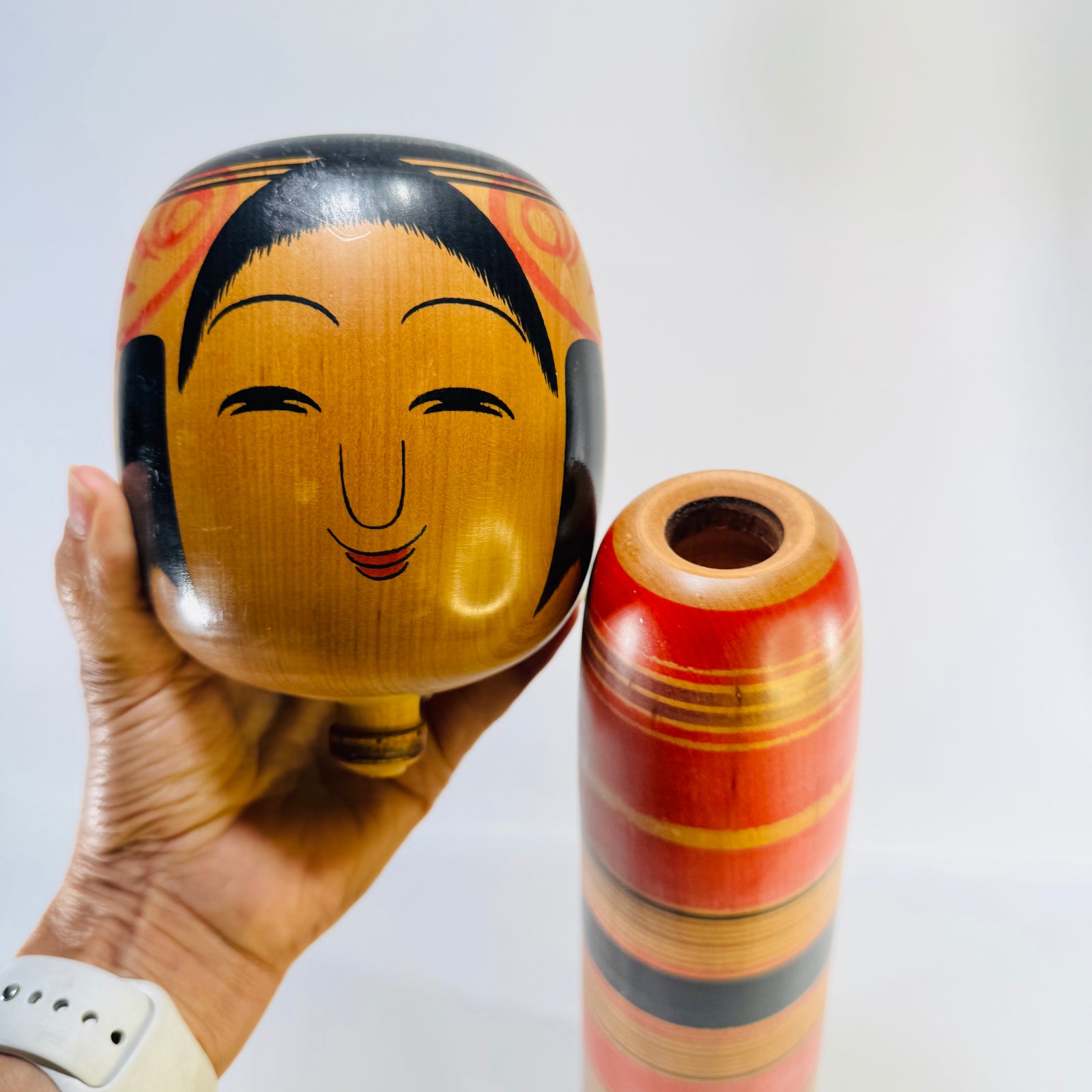 Genji Imaizumi Tsuchiyu Kokeshi Doll Signed 18 Inch Traditional Japanese Wooden Folk Art Figure