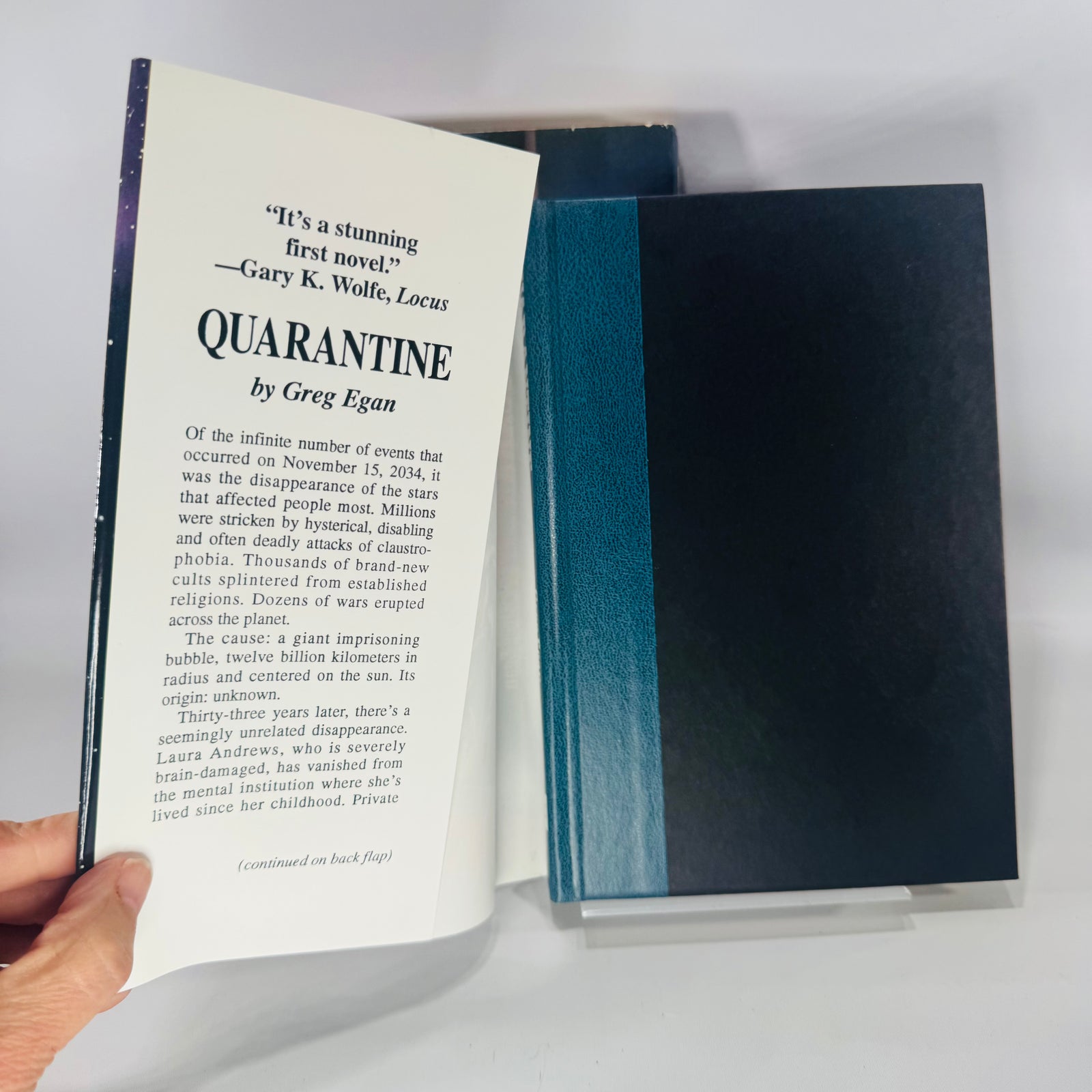 Vintage Science Fiction Hardcover Bundle — Limits (1985) + Quarantine (1995) — Larry Niven & Greg Egan | Dust Jackets, Science Fiction
