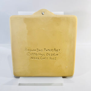 Brown Bag Noel Gift Tags 1996 Hill Design Stoneware Cookie Mold Christmas Paper Art
