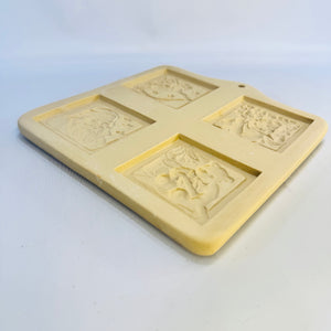 Brown Bag Noel Gift Tags 1996 Hill Design Stoneware Cookie Mold Christmas Paper Art