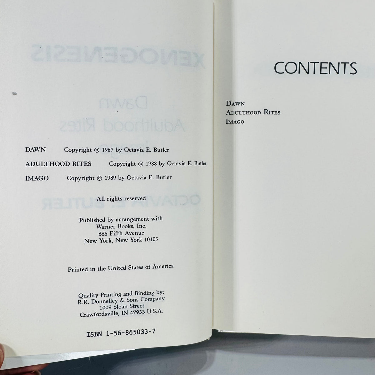 Vintage Science Fiction Omnibus Hardcover — Xenogenesis (Dawn / Adulthood Rites / Imago) (1987–1989) — Octavia E. Butler | Dust Jacket, Science Fiction