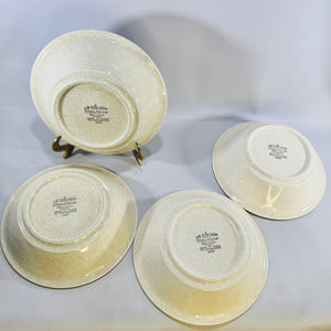 Set of 4 Mikasa Stone Manor Melissa F5811 Cereal Bowls Japan Yellow Daisy Stoneware