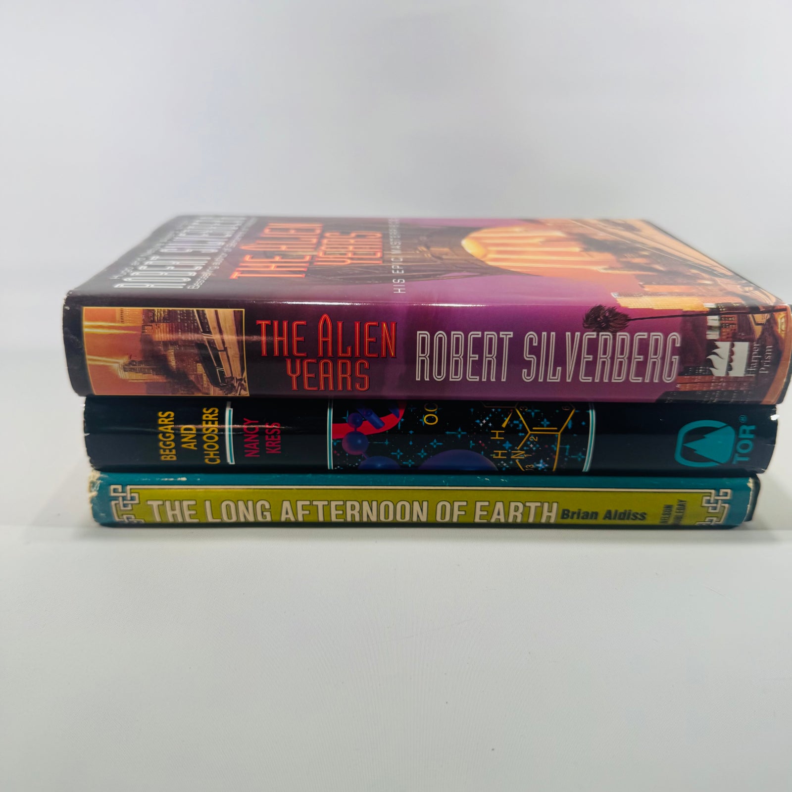 Classic Sci-Fi Hardcover Bundle (3 Books) — Silverberg The Alien Years + Nancy Kress Beggars & Choosers + Brian Aldiss The Long Afternoon of Earth