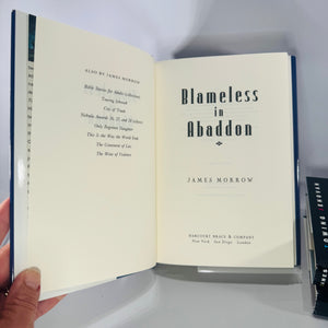 James Morrow Hardcover Bundle (3) — Towing Jehovah + Only Begotten Daughter + Blameless in Abaddon (1990s Satirical Sci-Fi)