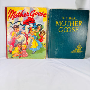 Two Vintage Mother Goose Books includes Mother Goose 1941 & The Real Mother Goose 1944