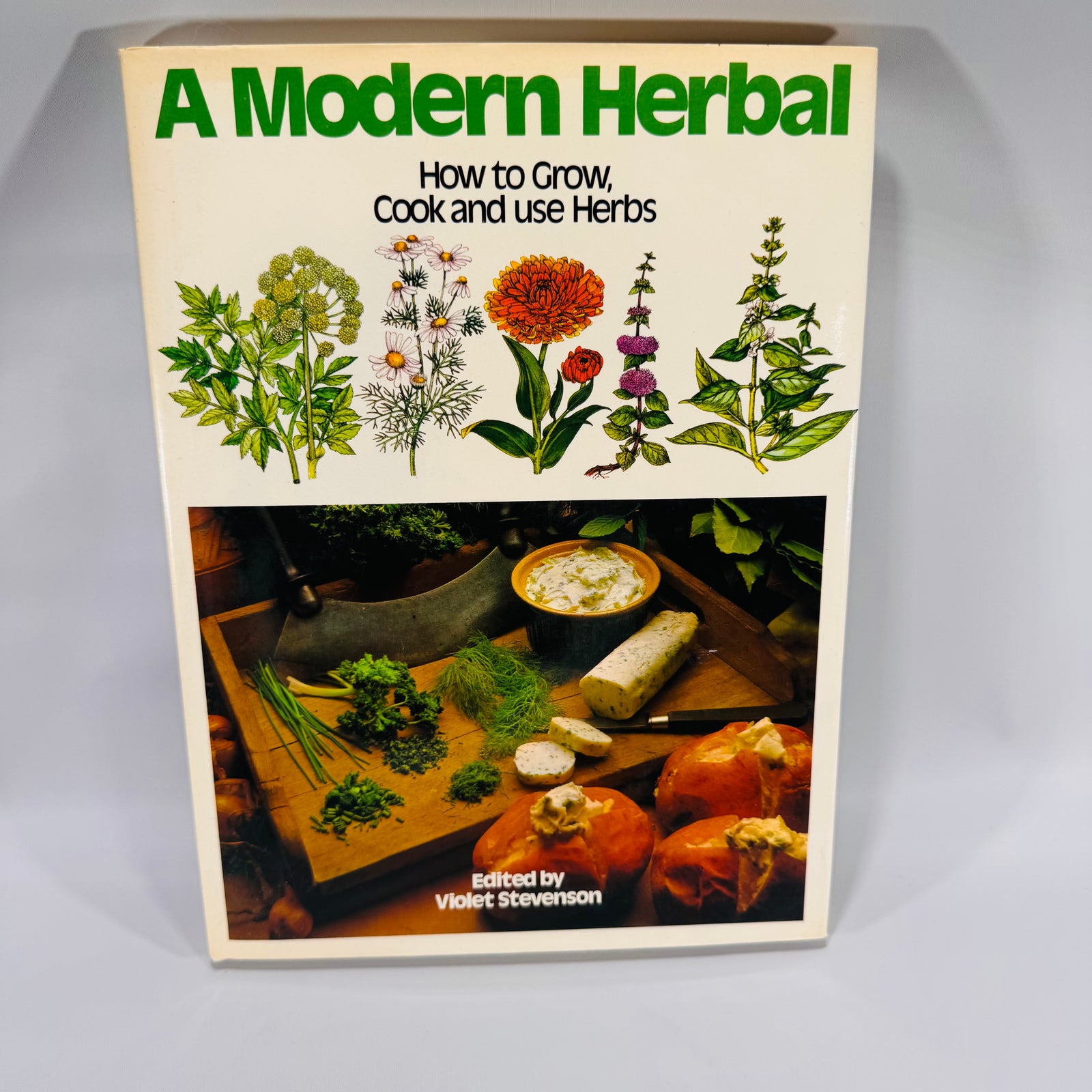 A Modern Herbal by Violet Stevenson (1974, Hardcover w/ DJ) | Grow, Cook & Use Herbs | Illustrated Herbal Guide