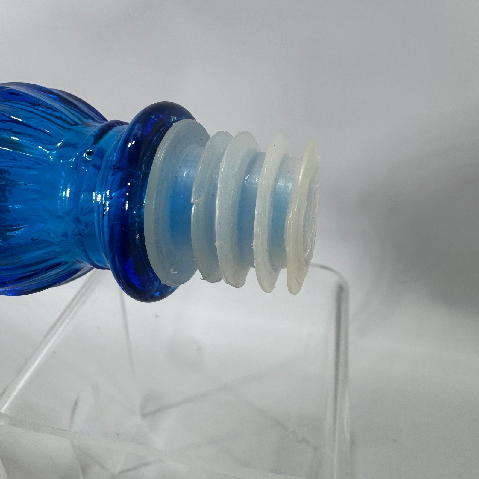 Vintage MCM Empoli-Style Cobalt Glass Stopper — Decanter/Genie Bottle Replacement (4")